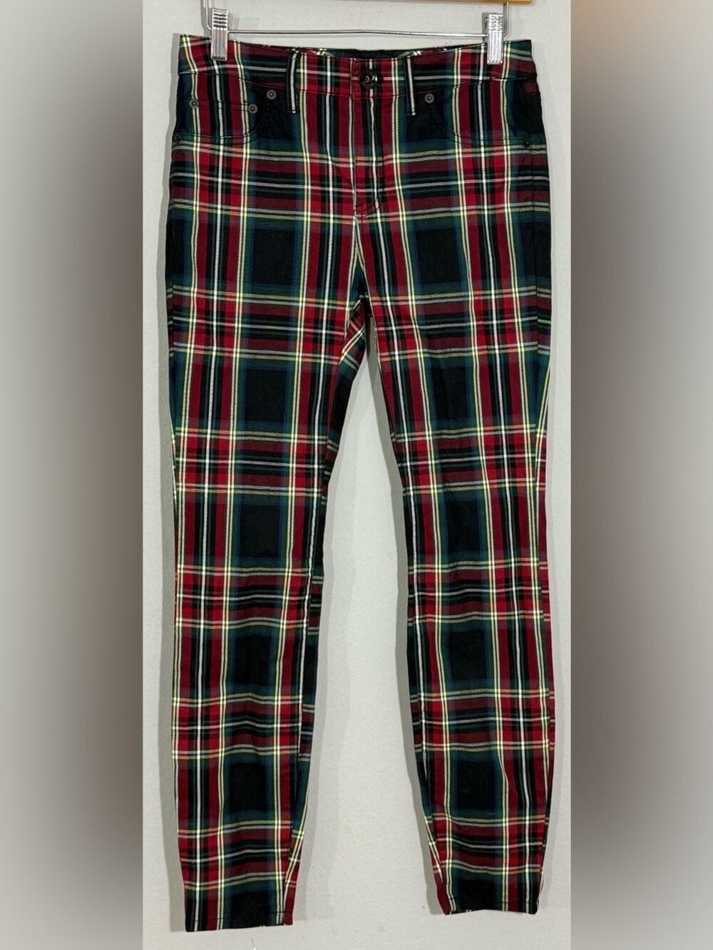 Vineyard Vines Plaid Crop Straight Ankle Pants Women’s Size 0 Stretch Preppy